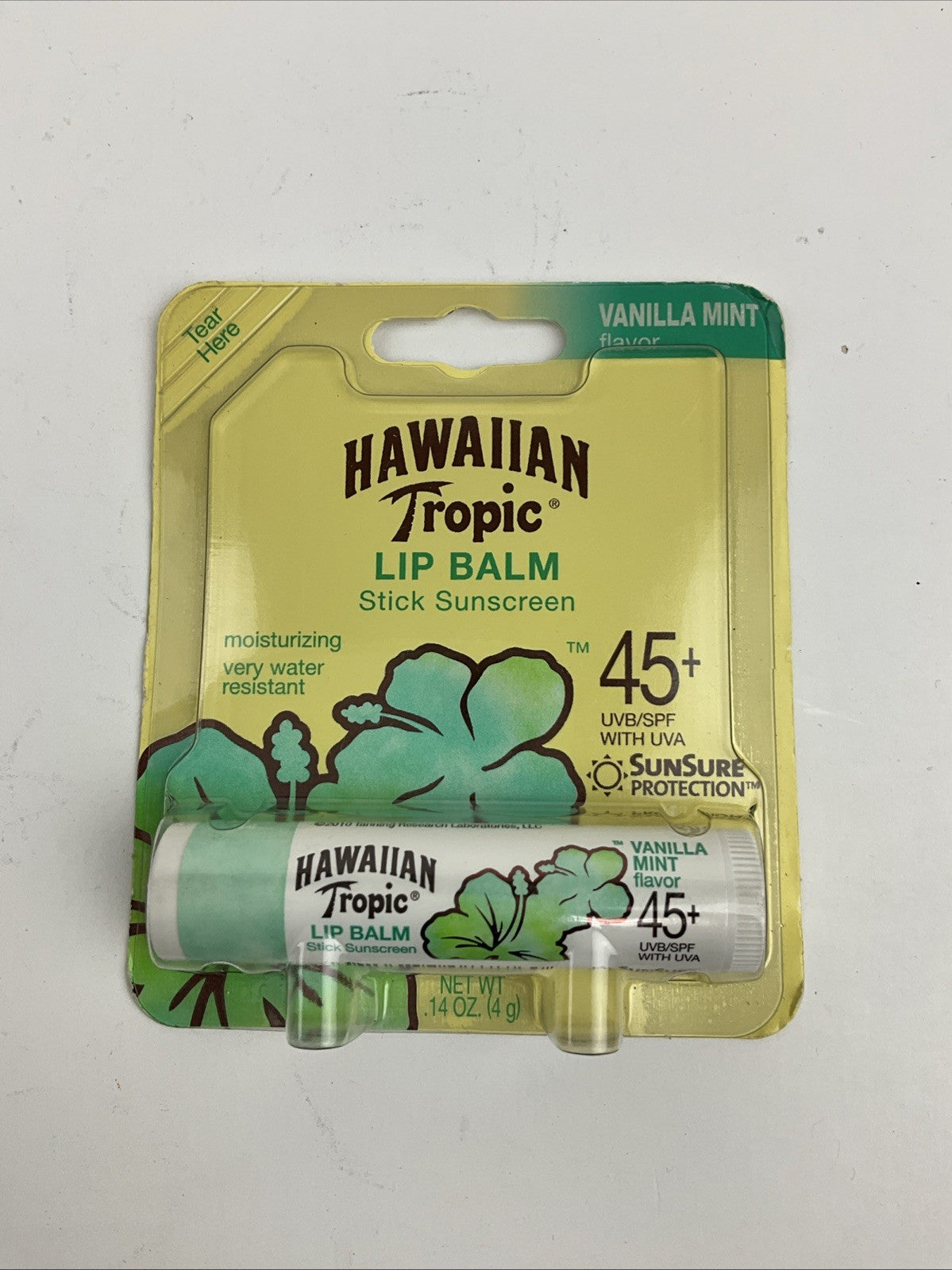 Sunscreen Lip Balm Stick SPF 45 Vanilla Mint 0.14 oz - Hydrating & Protecting