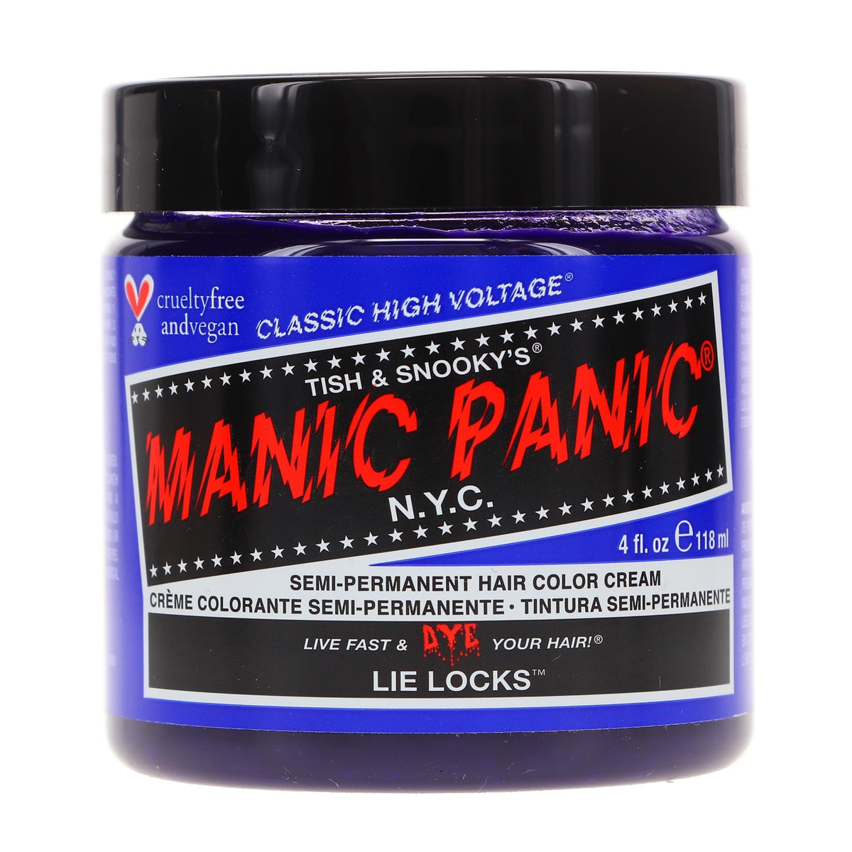 Lie Locks Hair Dye - Indigo Purple-Blue 4 oz