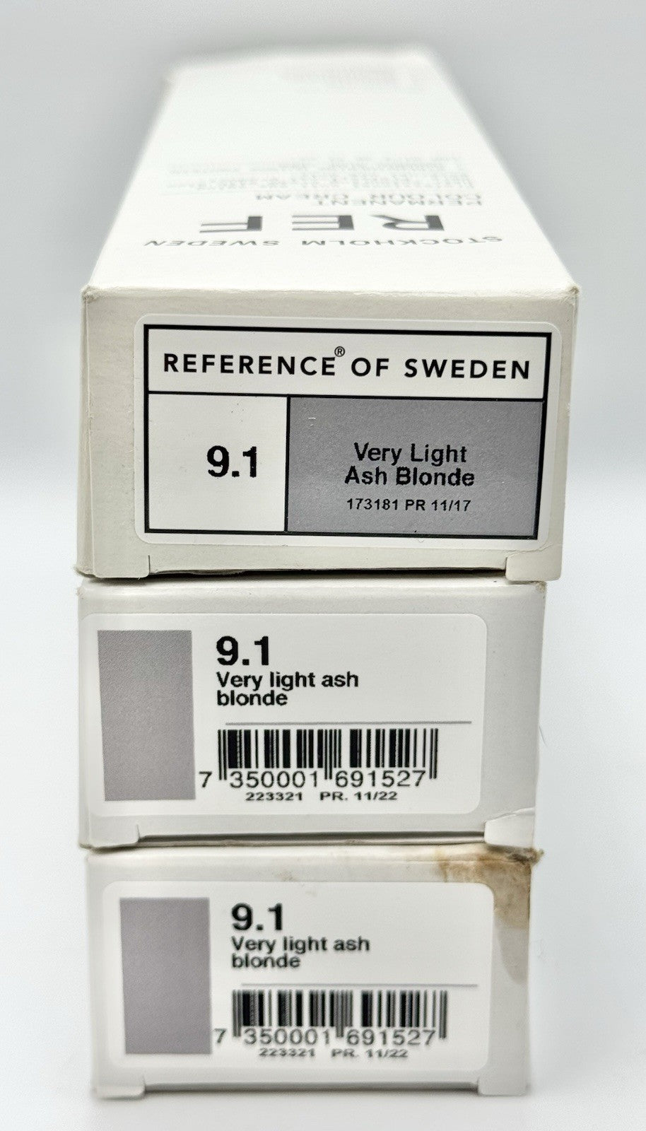 REF Professional Anti-Aging Haircolor 9.1 Very Light Ash Blonde - 3x