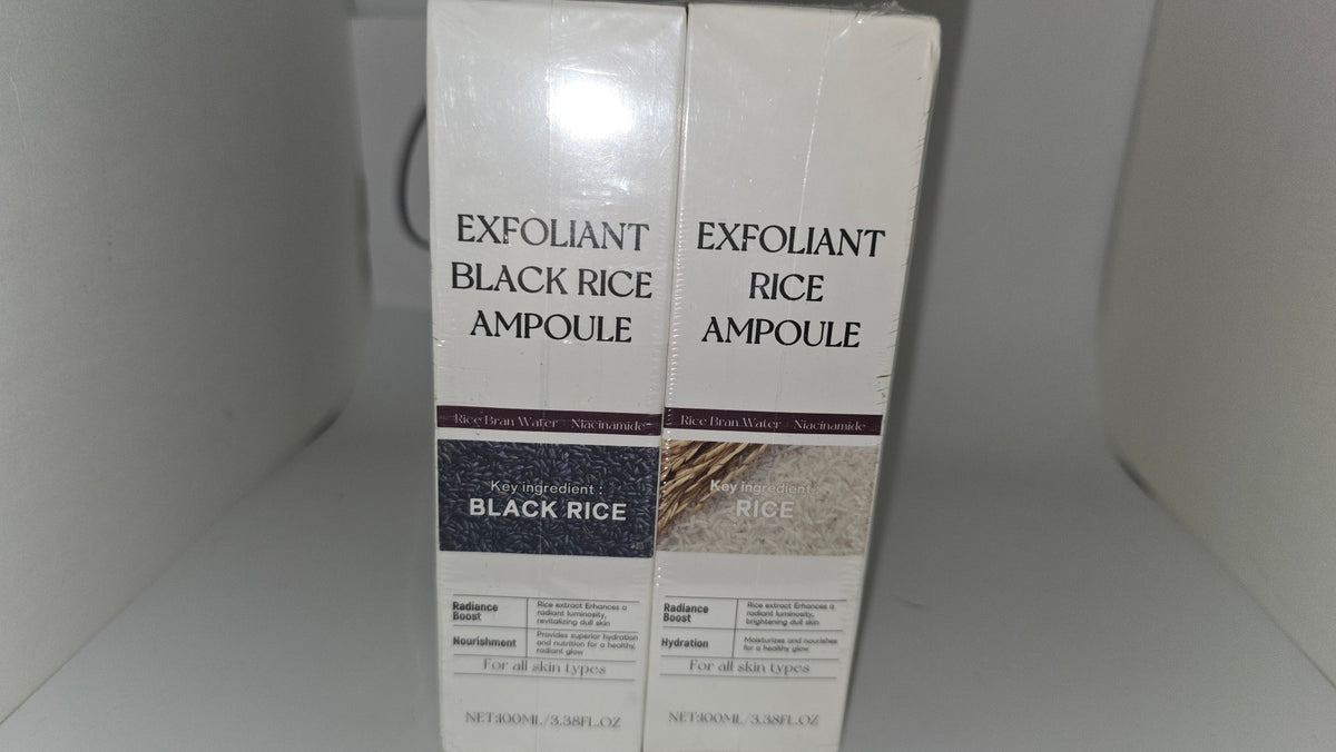 2 Pack Exfoliant Black Rice Ampoule Niacinamide 3.38 oz Ea Exp 08/28