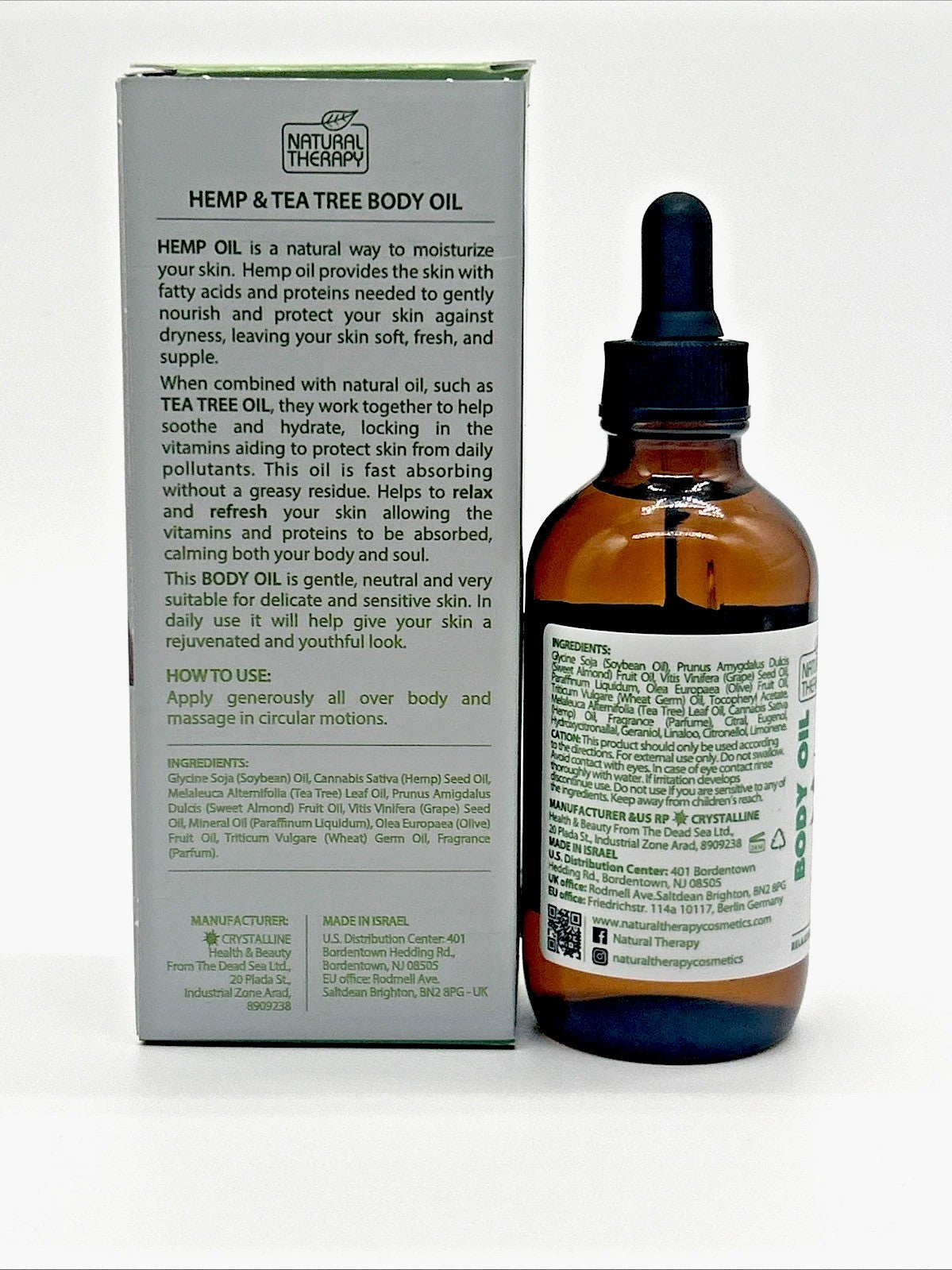Hemp & Tea Tree Body Oil - 4 oz