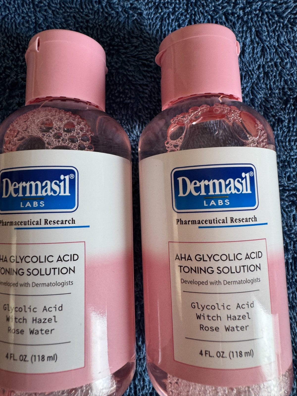 Glycolic Acid Toning Solution with Witch Hazel & Rose Water - 2 Pack, 4 Fl Oz