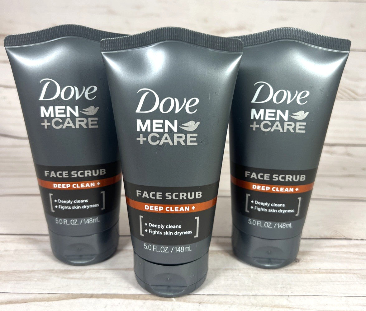 Dove Men + Care Face Scrub Deep Clean 5oz (3Pack)