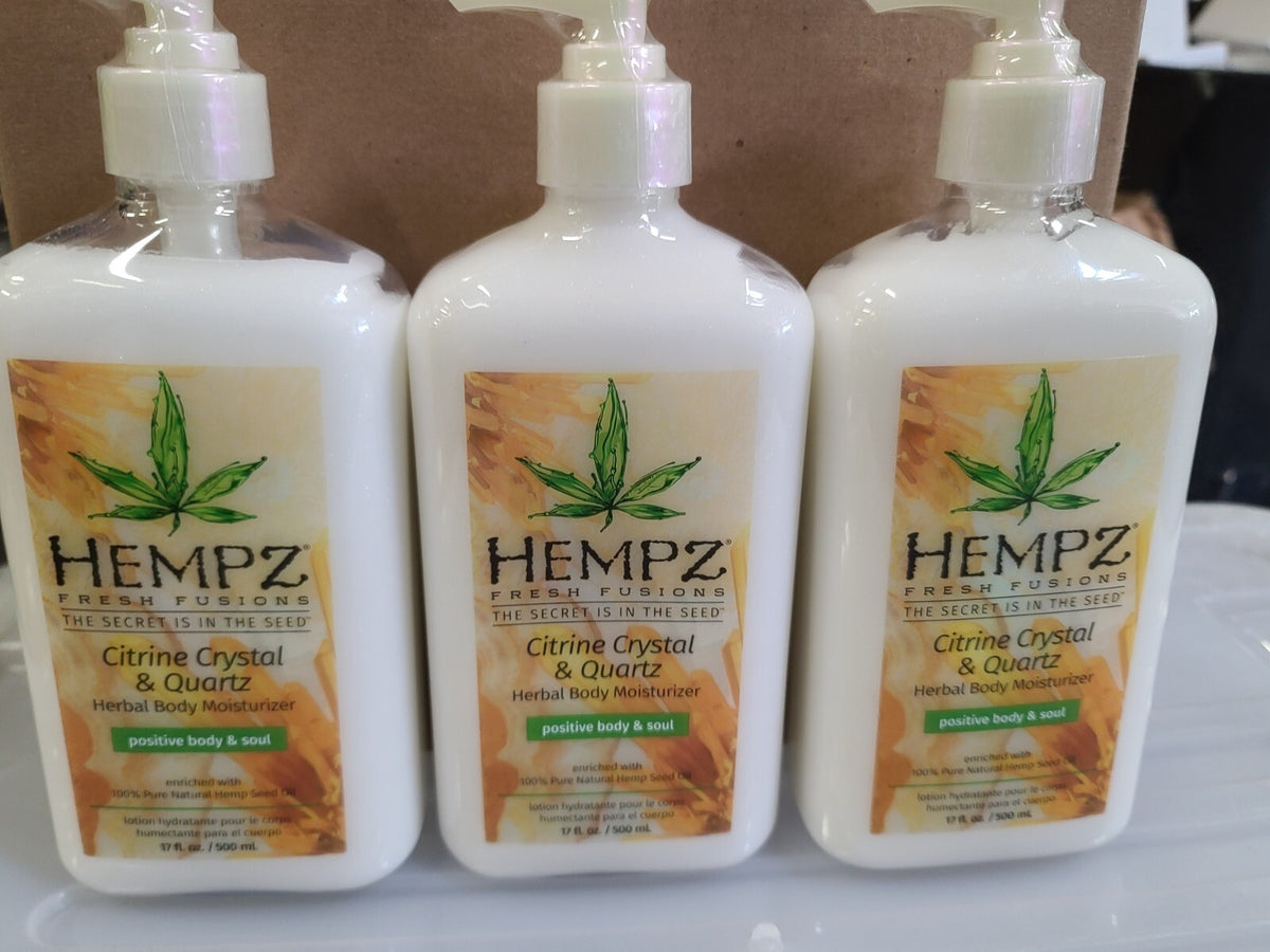 Hempz Citrine Crystal & Quartz Moisturizer 17 oz - 3 Pack