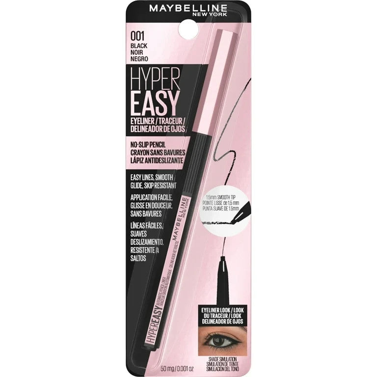 Eyeliner Pencil with Micro Tip & No-Slip Grip - Waterproof, Hypoallergenic, Multiple Shades