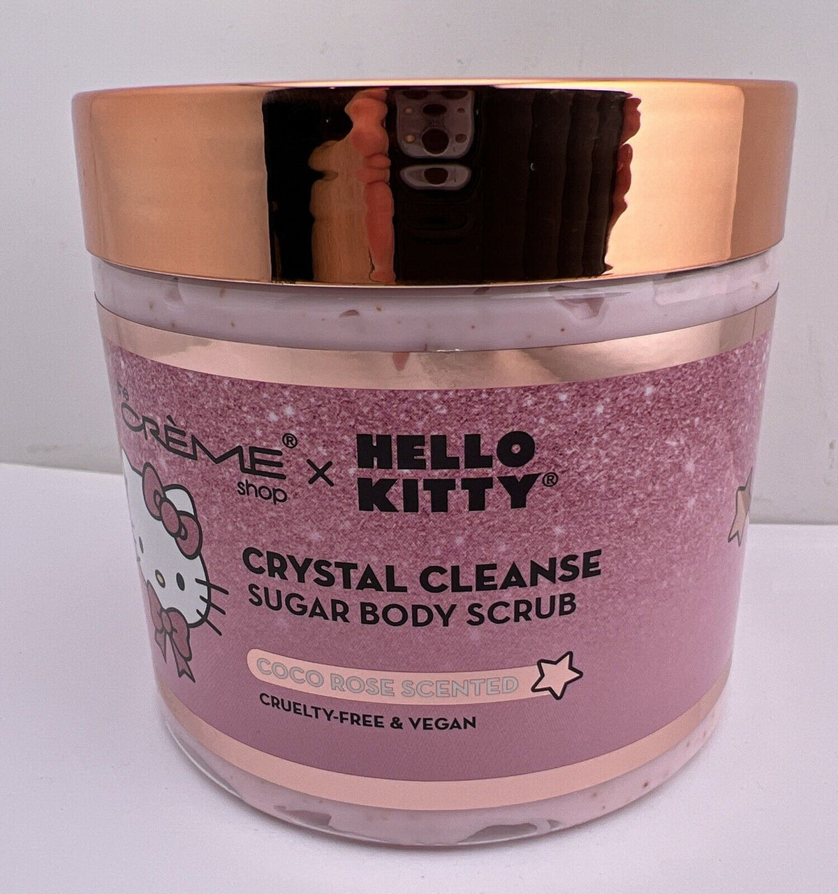 The Creme Shop x H Kitty Crystal Cleanse Sugar Body Scrub COCO ROSE,
