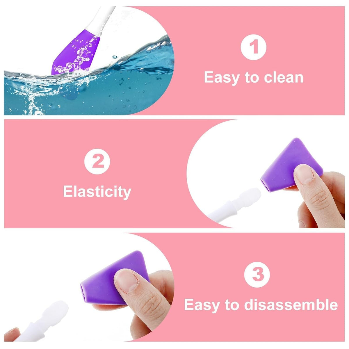 Silicone Face Mask Applicator Set - 4 Pcs Facial Mask & Serum Brushes