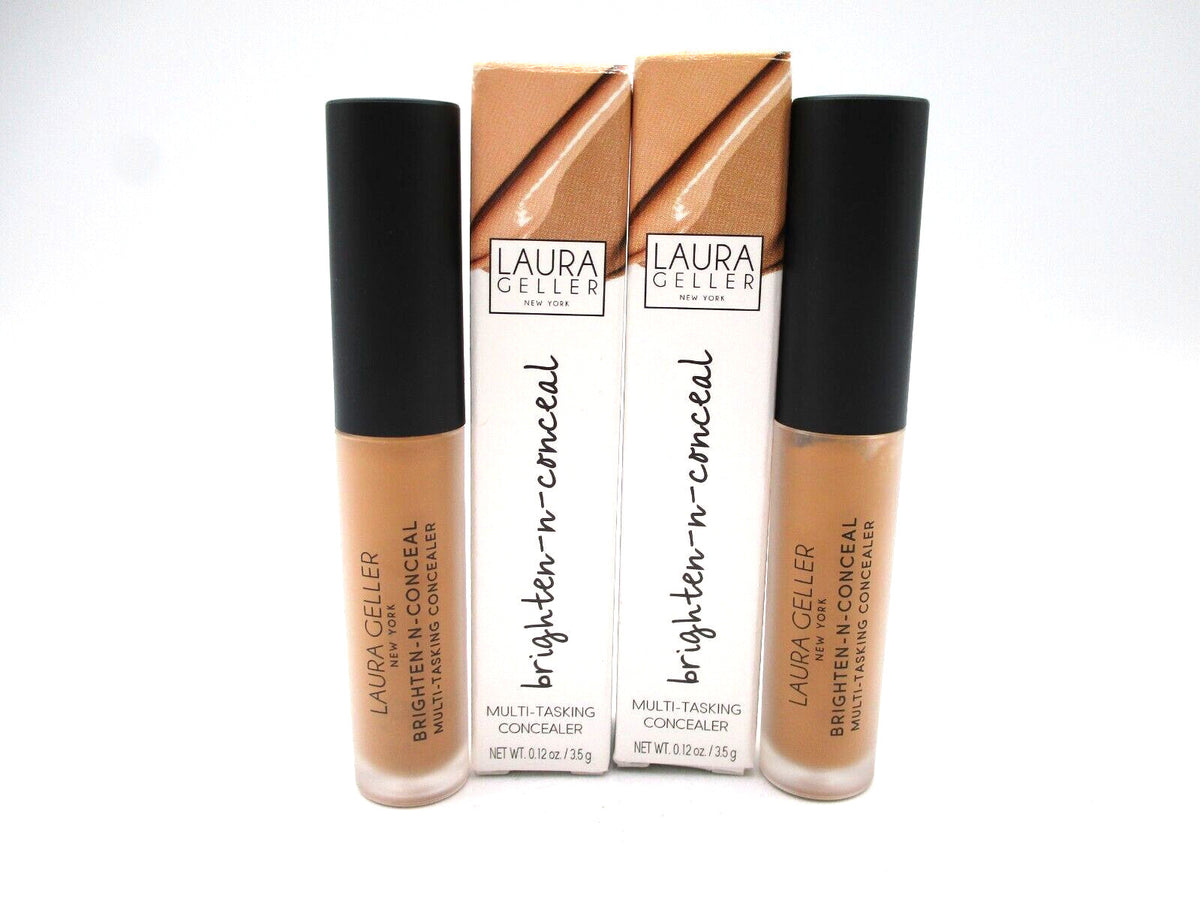 Laura Geller Brighten N Conceal Multi-Tasking Concealer Tan 0.12 oz Set of 2