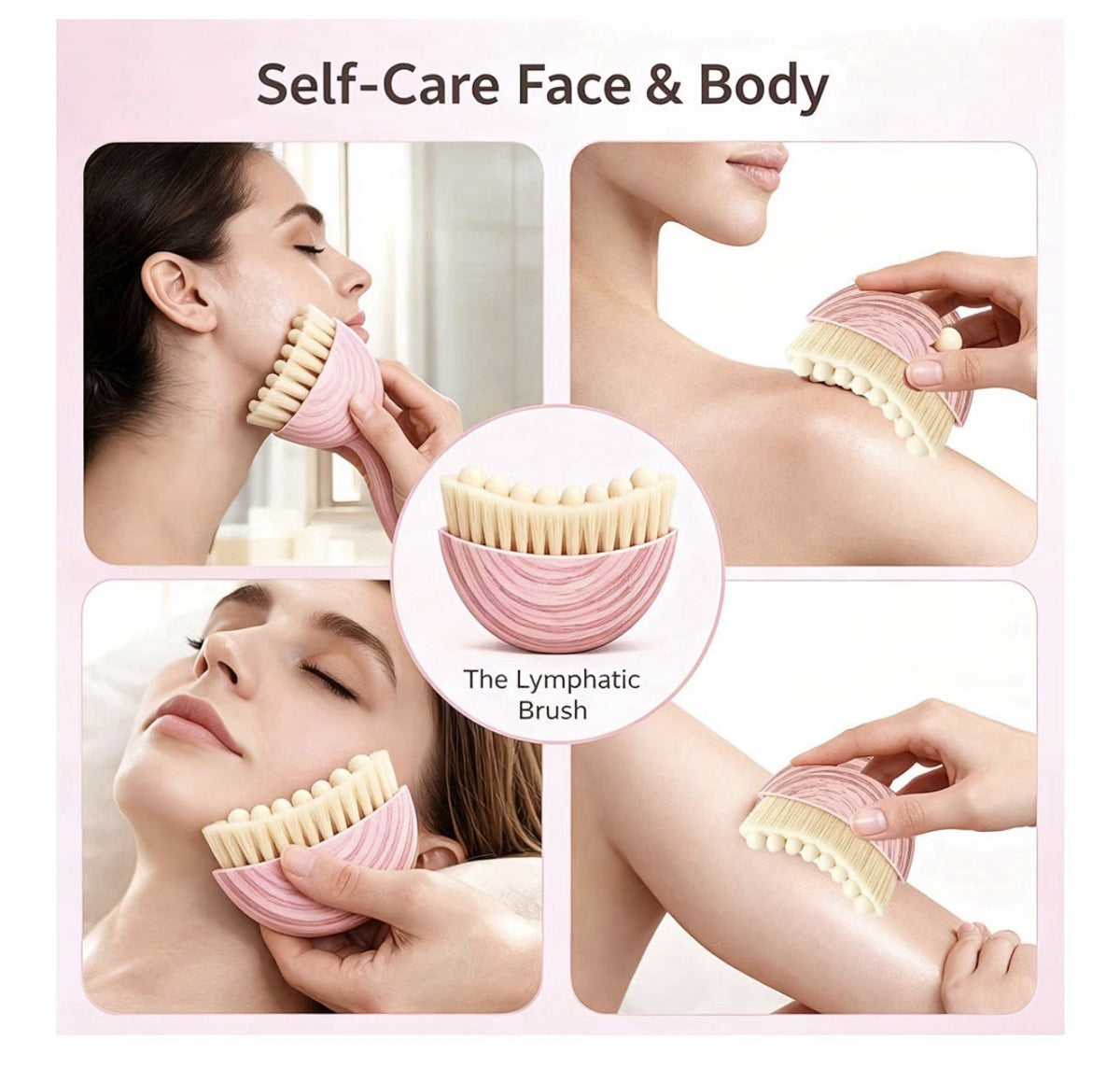 Lymphatic Drainage Face Massager Brush for Contouring & Sculpting