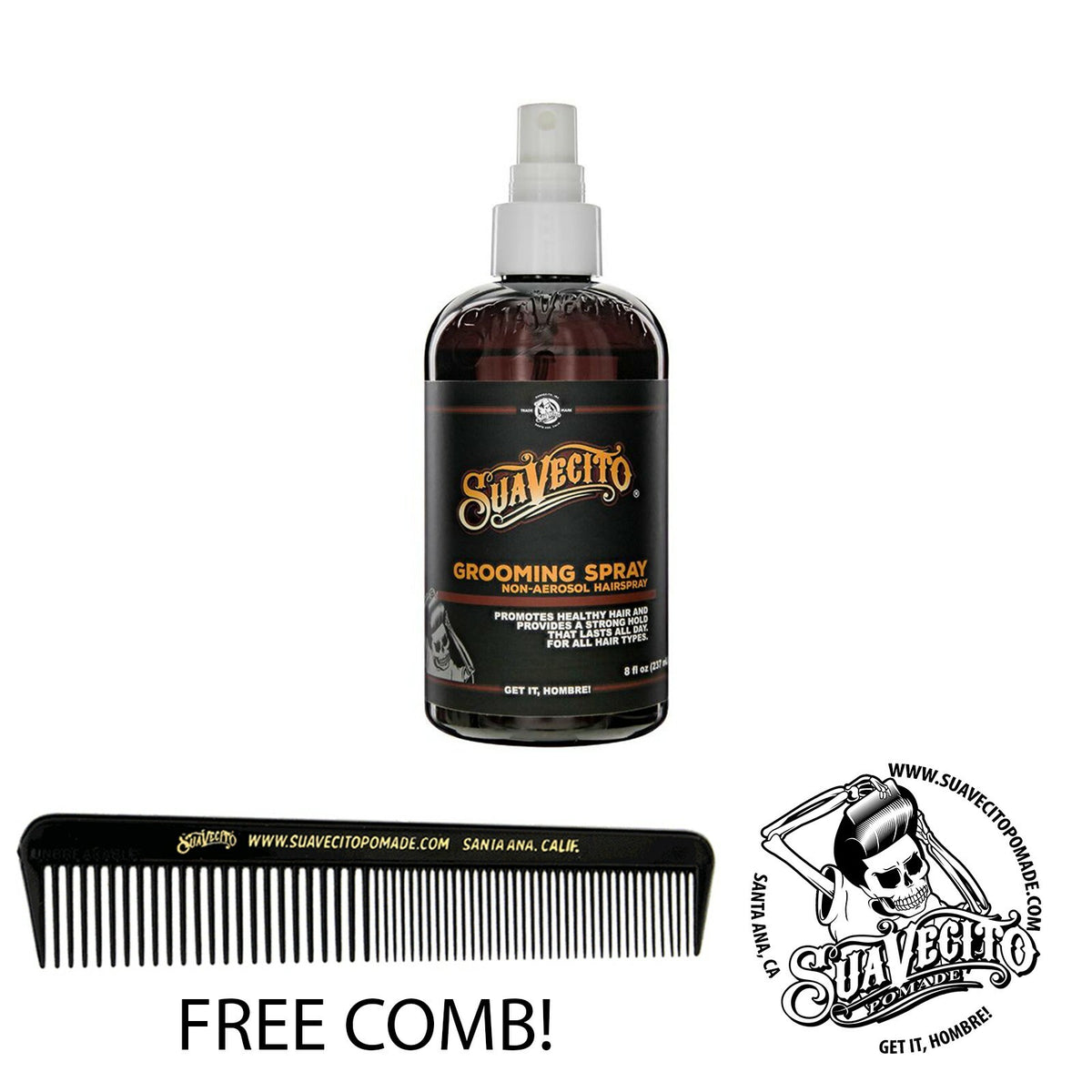 Suavecito Non-Aerosol Hair Spray - 8 oz. Strong Hold & High Shine