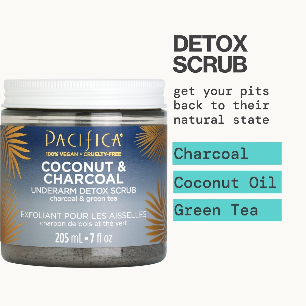 Pacifica Coconut & Charcoal Underarm Detox Scrub Exfoliant