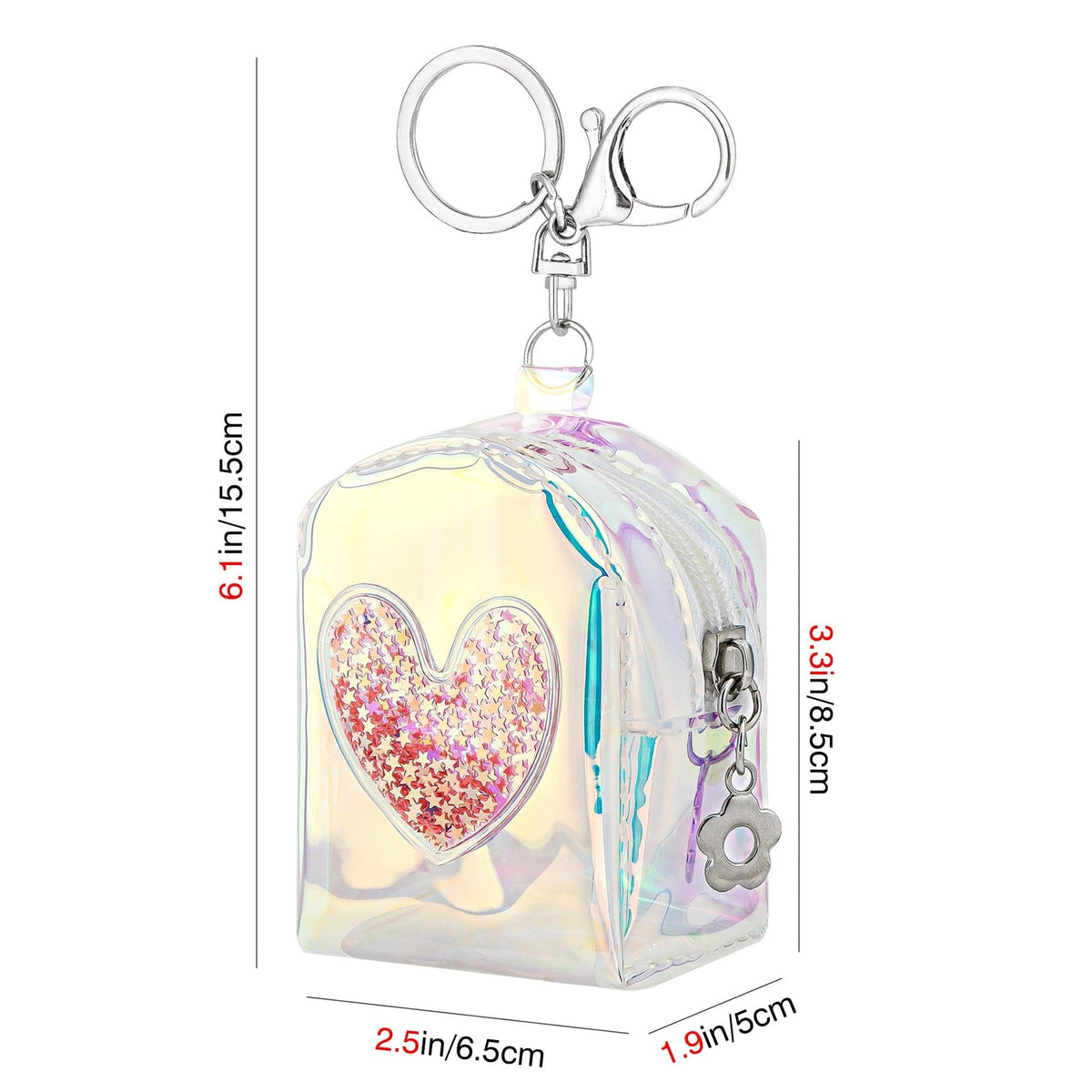 Mini Lipstick Travel Case Organizer with Keychain – Compact Cosmetic Storage Bag