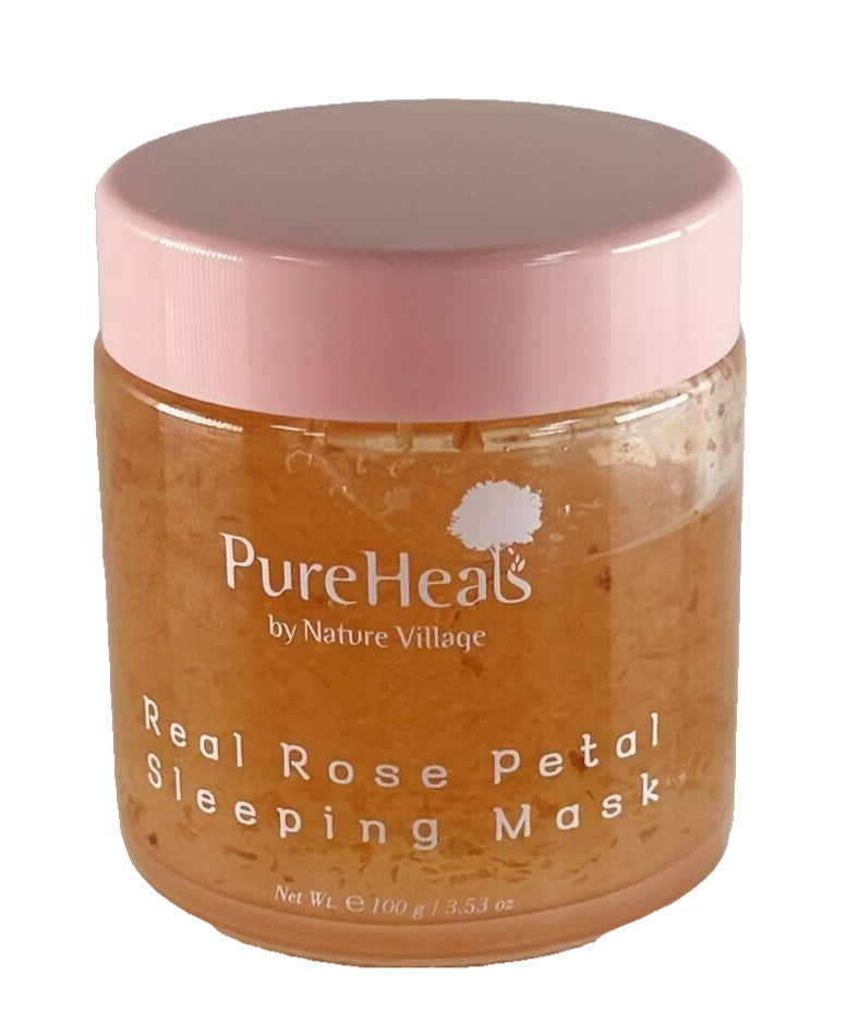 PureHeals Real Rose Petal Sleeping Mask 100g - Moisturizing & Brightening Face Cream