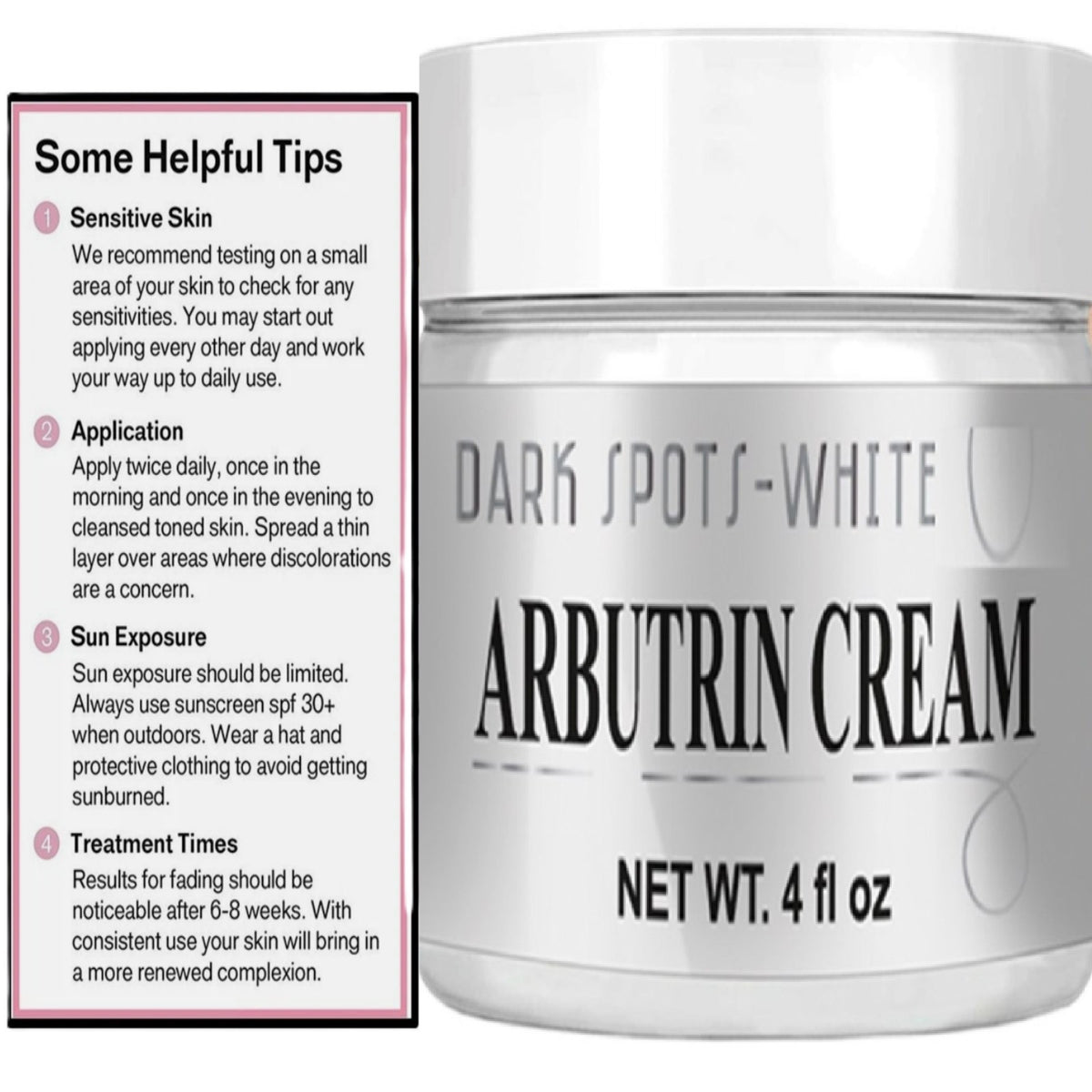 Anti-Aging Face Cream with Arbutin, Aloe & Vitamin C – 4 oz Daily Moisturizer for Wrinkles & Dark Spots
