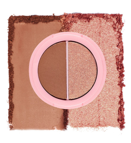 Pressed Pigment Duo Makeup Palette - Cruelty-Free, Travel Size