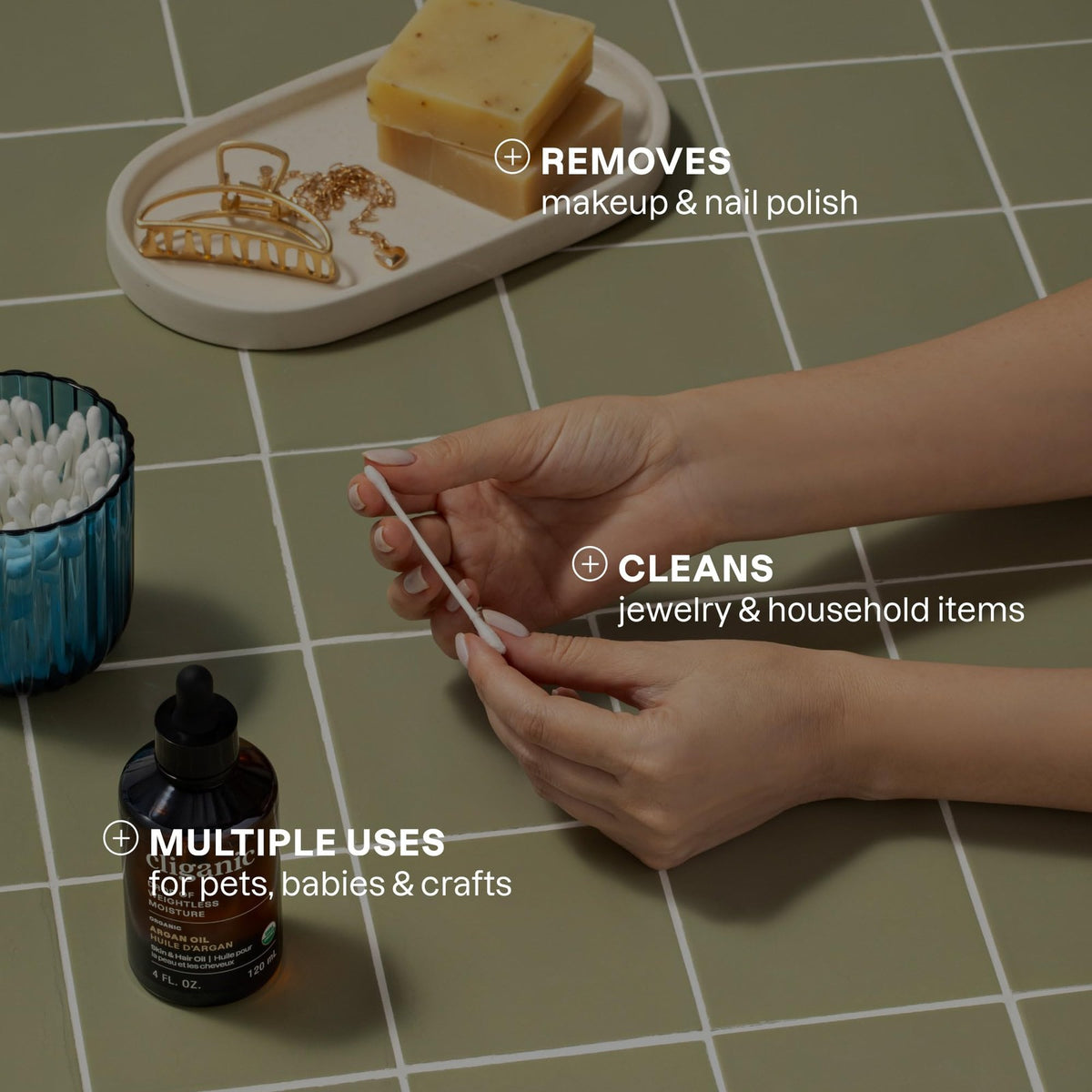 Organic Cotton Swabs - Eco-Friendly 400 Count for Personal Care & Beauty