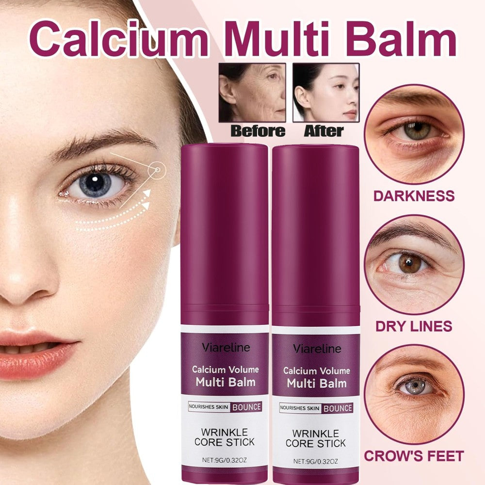 Calcium Collagen Plumping Balm Stick for Neck Face & Eye Deep Moisturizing Set