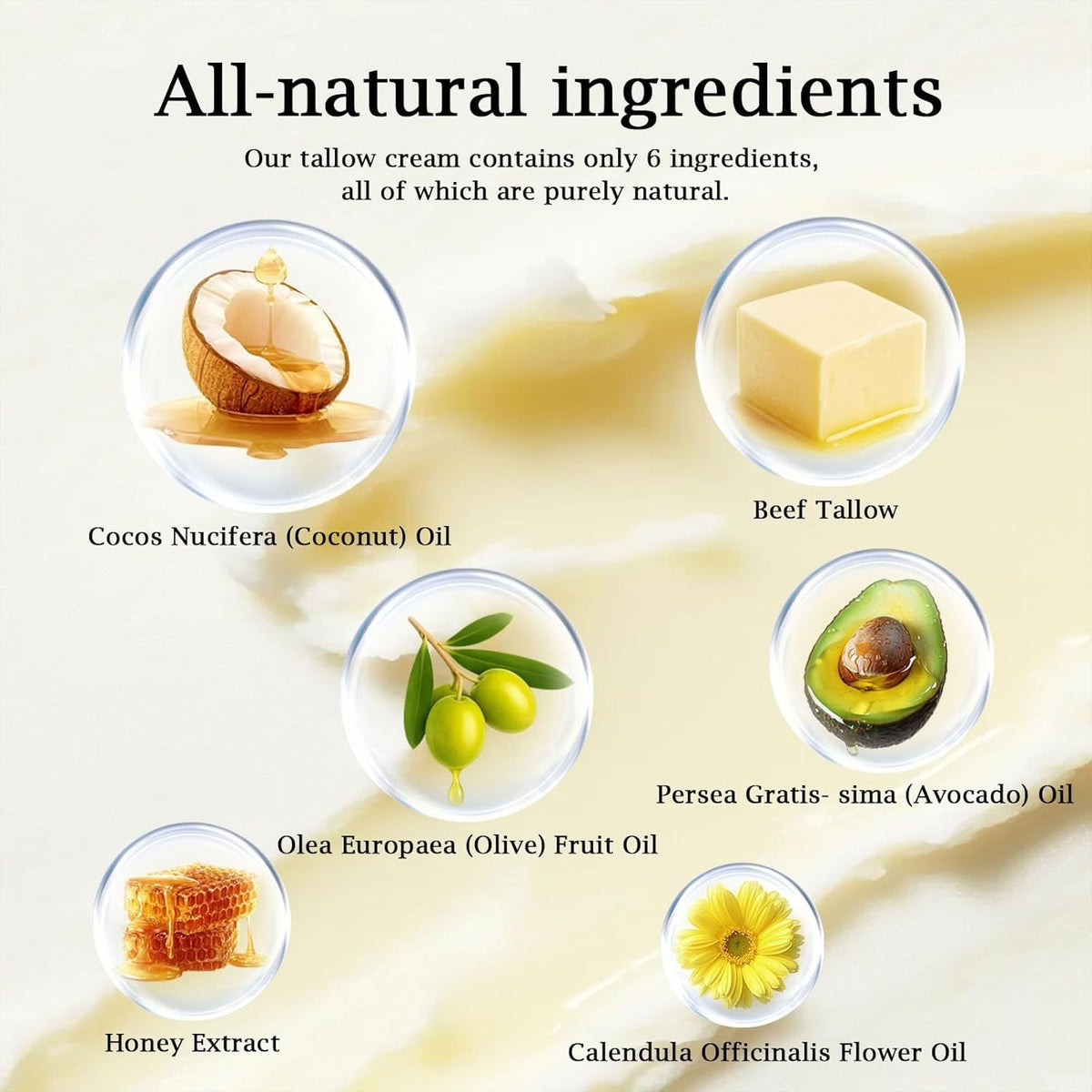 Grass Fed Whipped Beef Tallow Balm – Moisturizing Cream