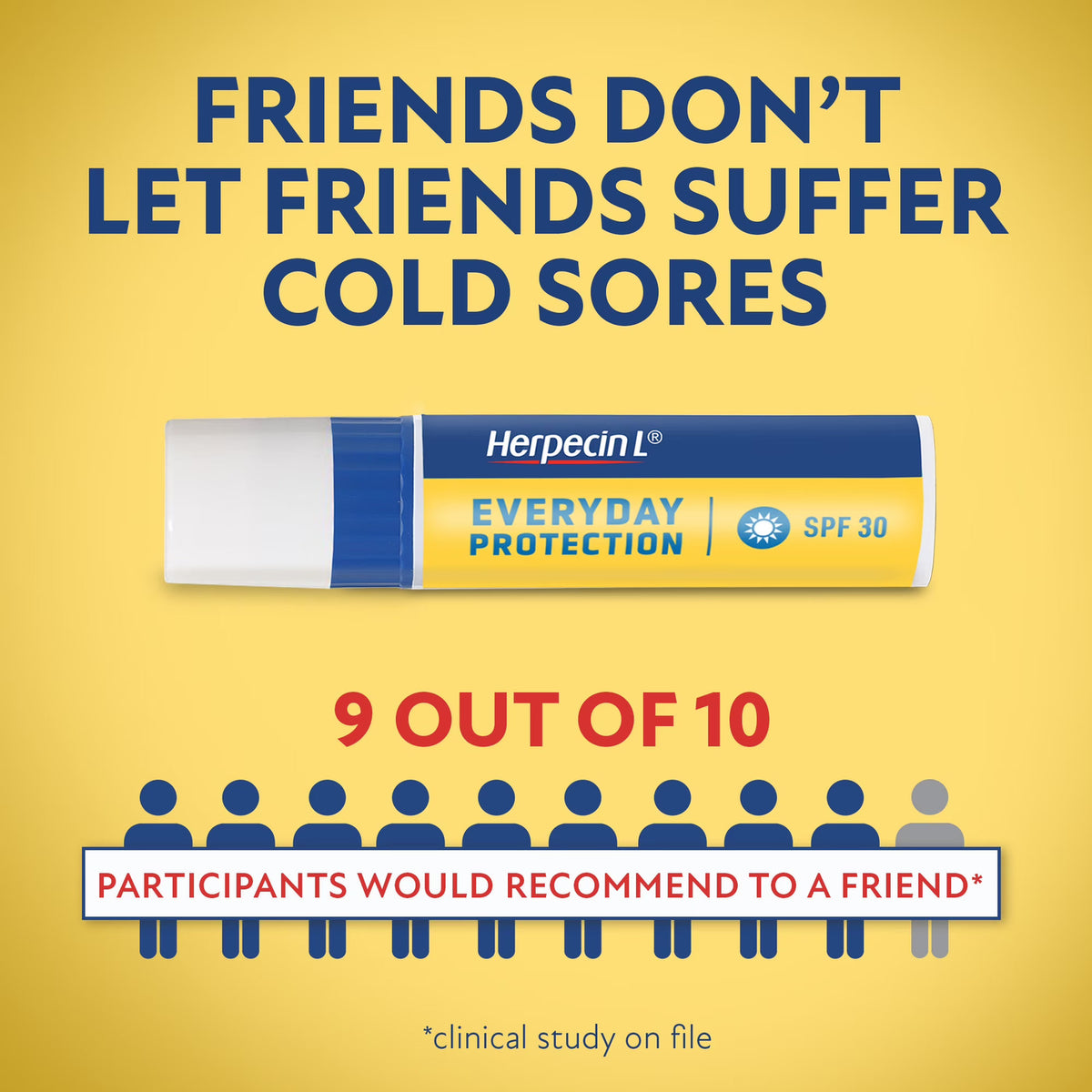 Medicated Lip Balm Stick with SPF 30 for Cold Sores & Sun Protection - 0.1 Ounce
