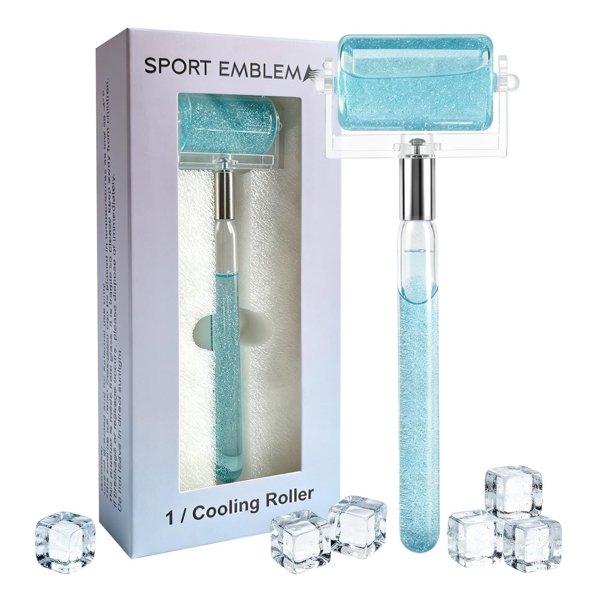 Facial Ice Roller with Glitter Handle for Skin Refreshing & Warm Therapy