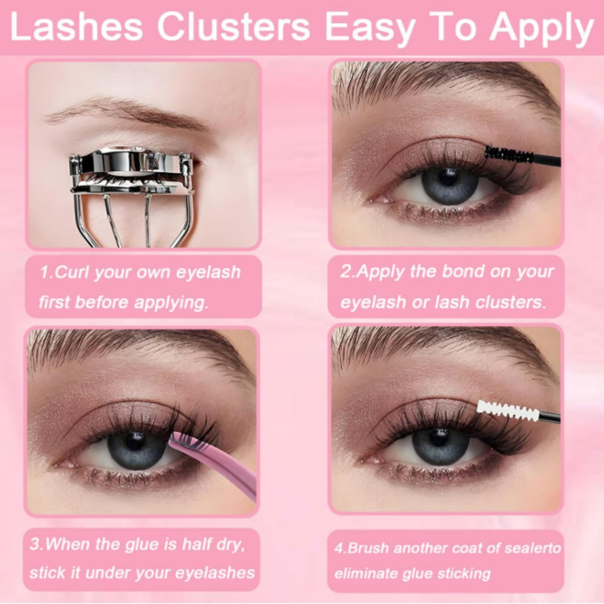 Volume Lash Clusters Kit with Spikes 80D 150D 200D for Dramatic Eye Makeup