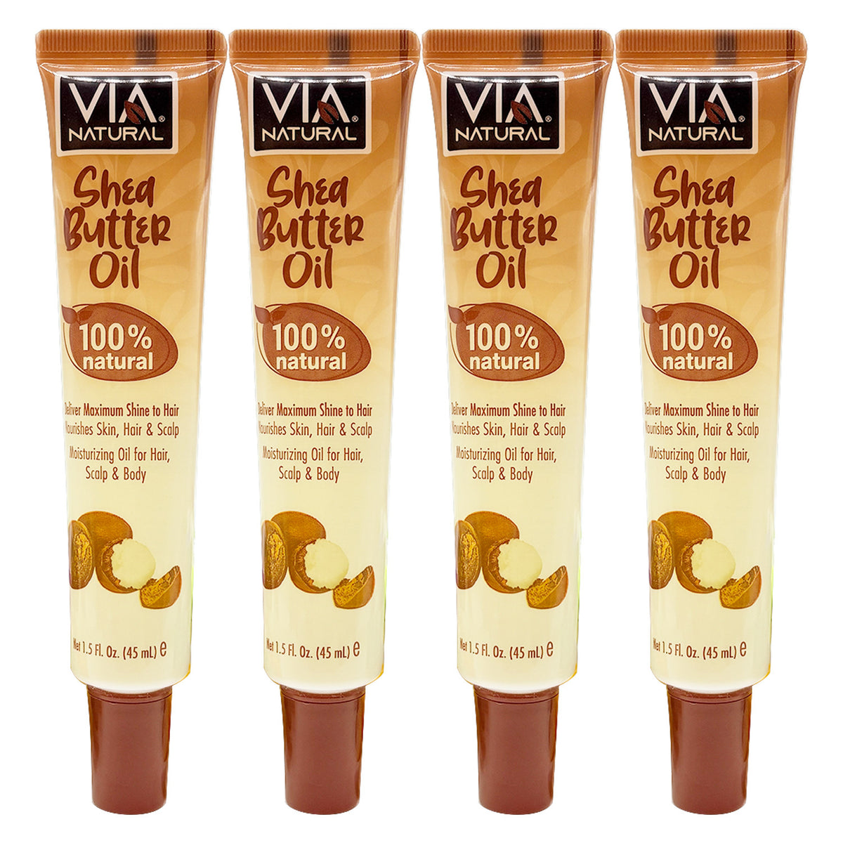 Natural Shea Butter Oil for Hair, Skin & Body - 1.5oz | Multiple Pack Sizes
