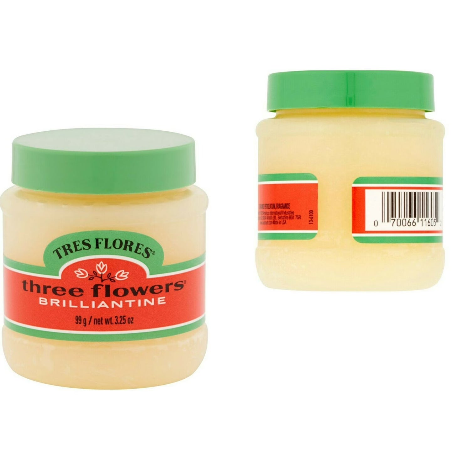 Brilliantine Hair Pomade with Flexible Hold and Shine - 3.25 oz Jar (12 Pack)