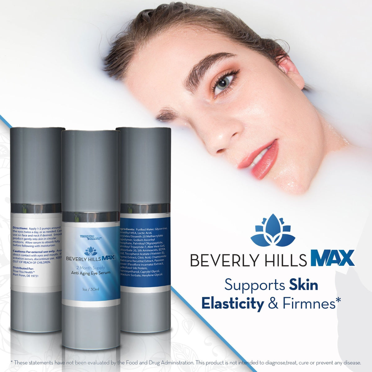 Anti-Aging Eye Serum for Dark Circles Wrinkles & Puffiness - 2 Month Supply