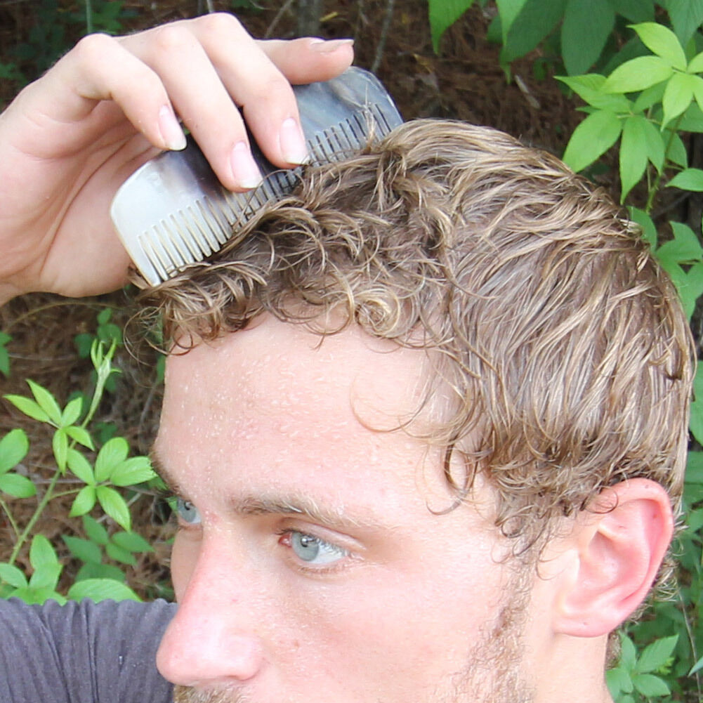 Handmade Bovine Horn Carved Medieval Comb - Natural Hair Styling Tool