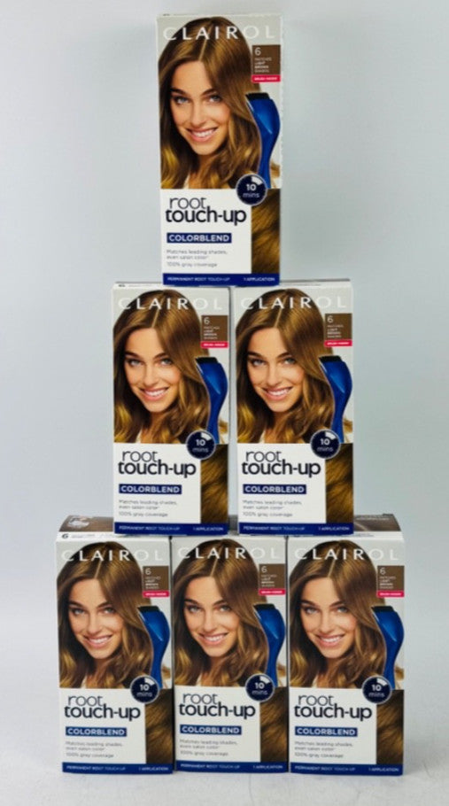 Root Touch-Up Permanent Hair Color #6 Light Brown - 6 Pack