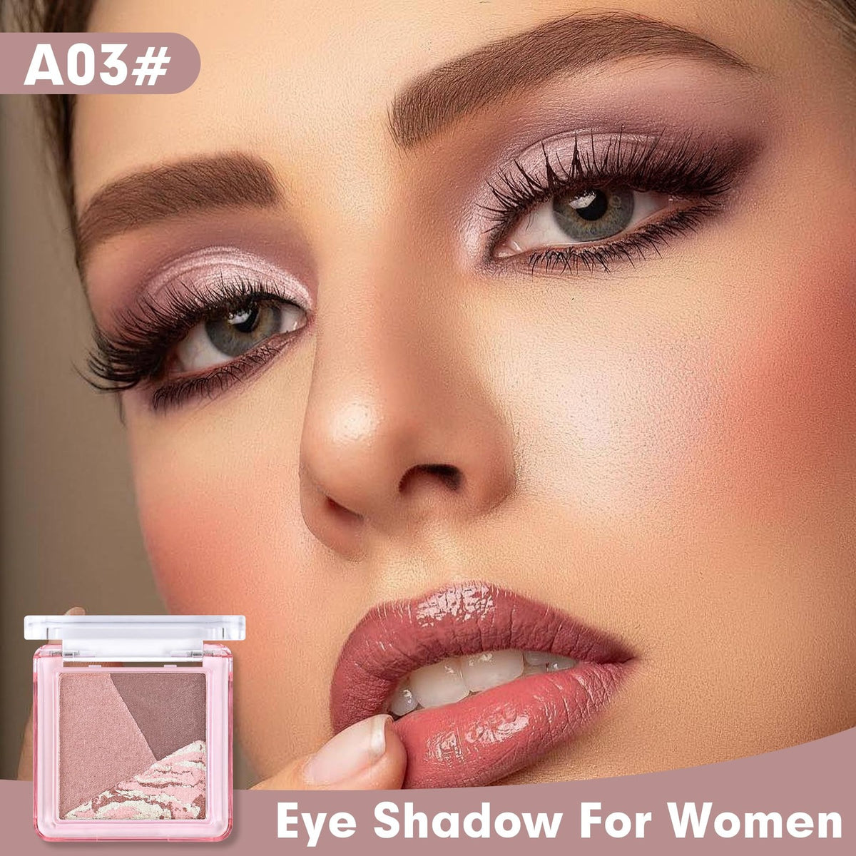 Mini Eyeshadow Palette 0.08oz Mauve Dusty Rose - Compact & Versatile Makeup