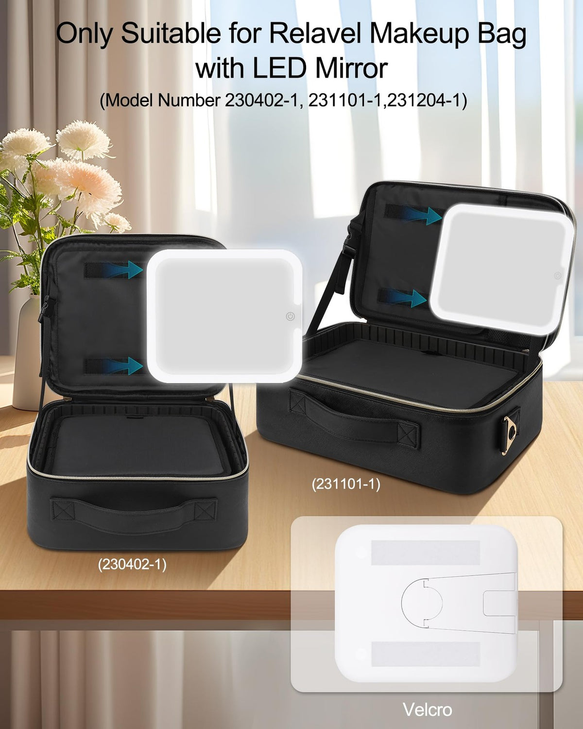 Makeup Mirror with Lights - Rechargeable LED Vanity Mirror for Makeup Bag, 3 Color Modes