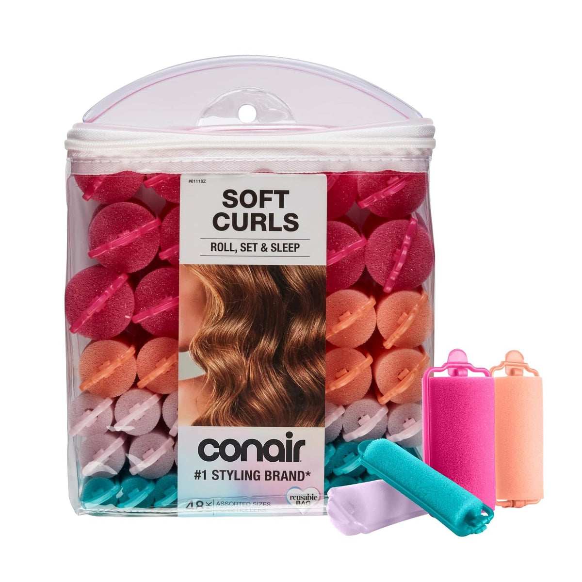 Foam Hair Rollers Set - Soft Bouncy Curlers for Sleep & Styling