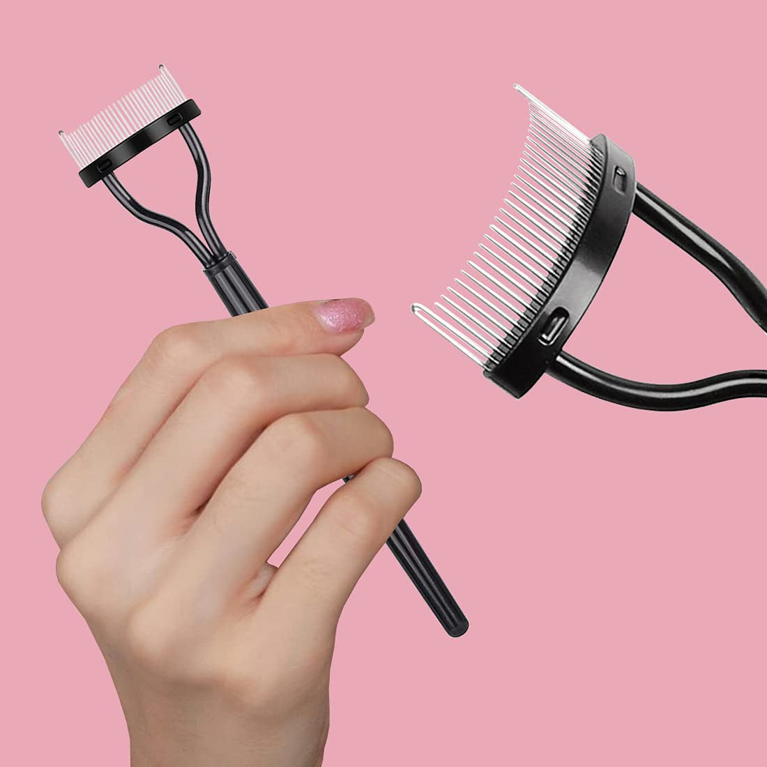 Stainless Steel Eyelash Comb Set for Perfect Lash Separation - 2 Pieces