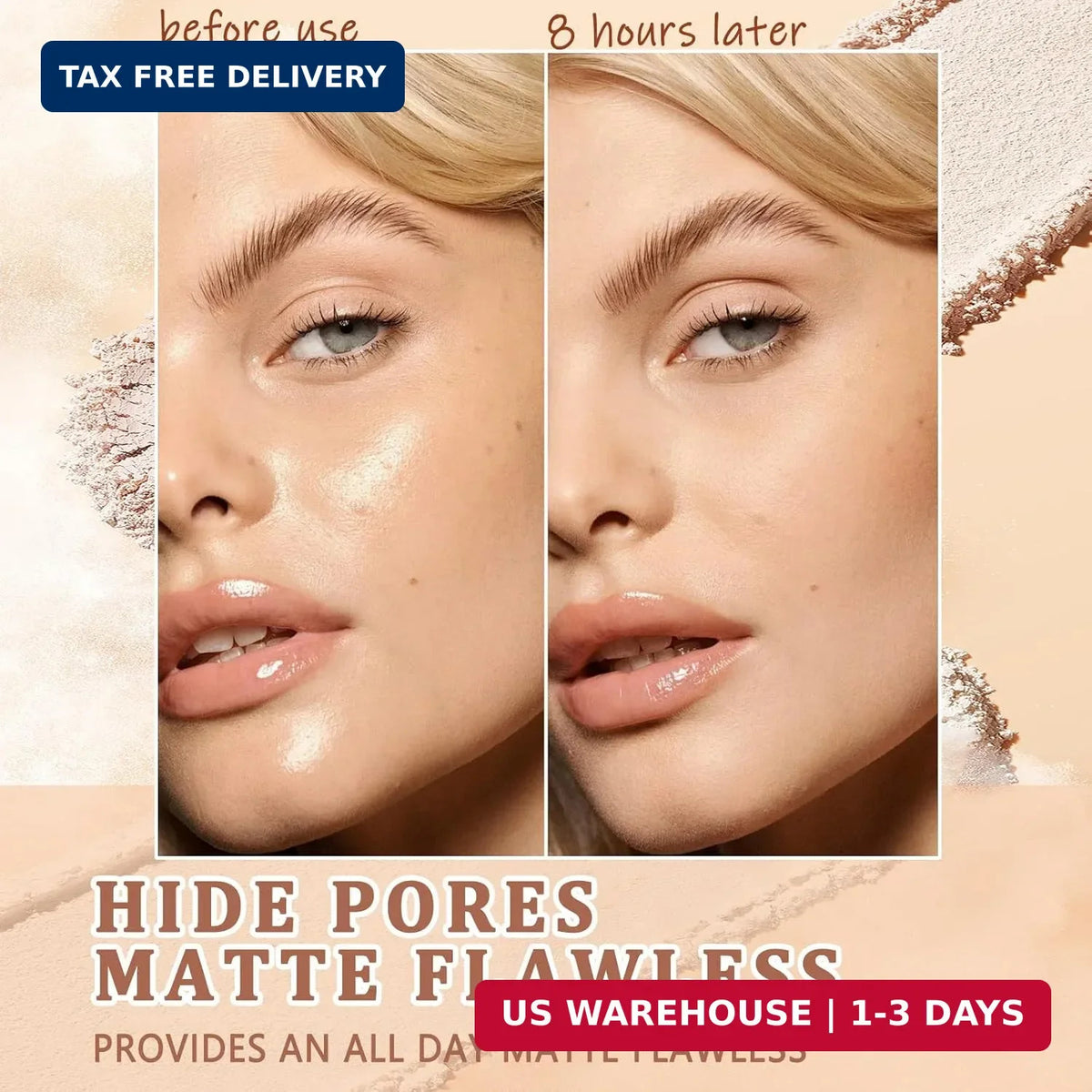 Oil Control Matte Face Powder - Long Lasting Setting Makeup with Shine-Free Finish