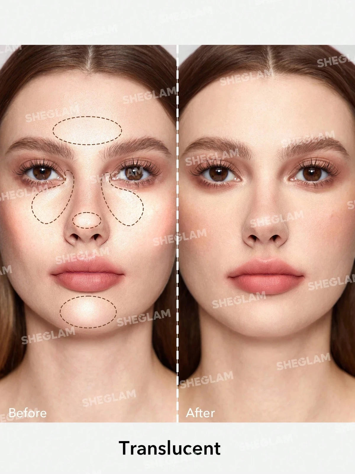 Light Brown Face Setting Powder with Natural Glow for Long-Lasting Makeup Finish