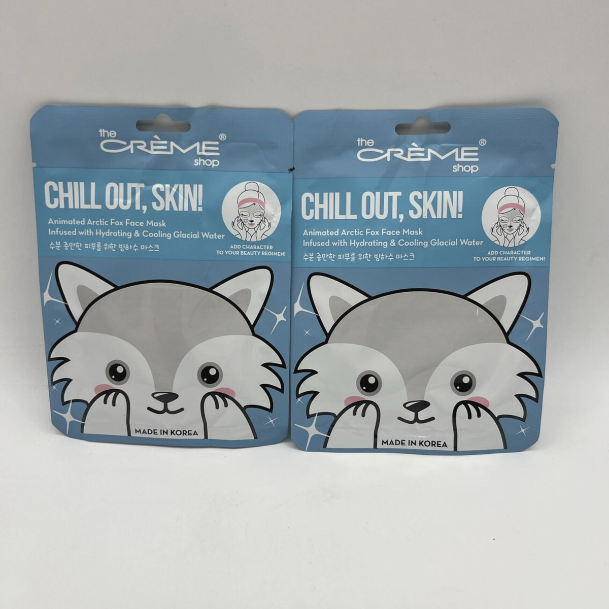 Arctic Fox Face Mask Sheet 2-Pack