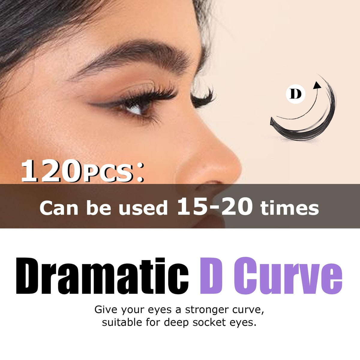 Wispy Eyelash Clusters 14mm Faux Mink Reusable Natural Look False Eyelashes
