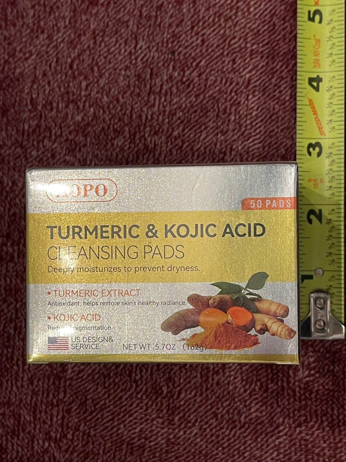 AOPO Turmeric & Kojic Acid Facial Cleansing Pads - 50 Count
