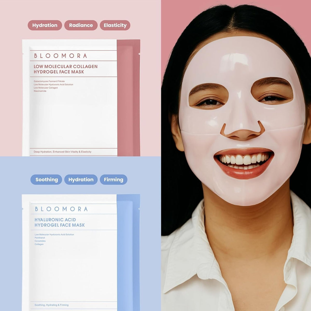 Overnight Deep Collagen Hydrogel Face Mask, 4-Pack