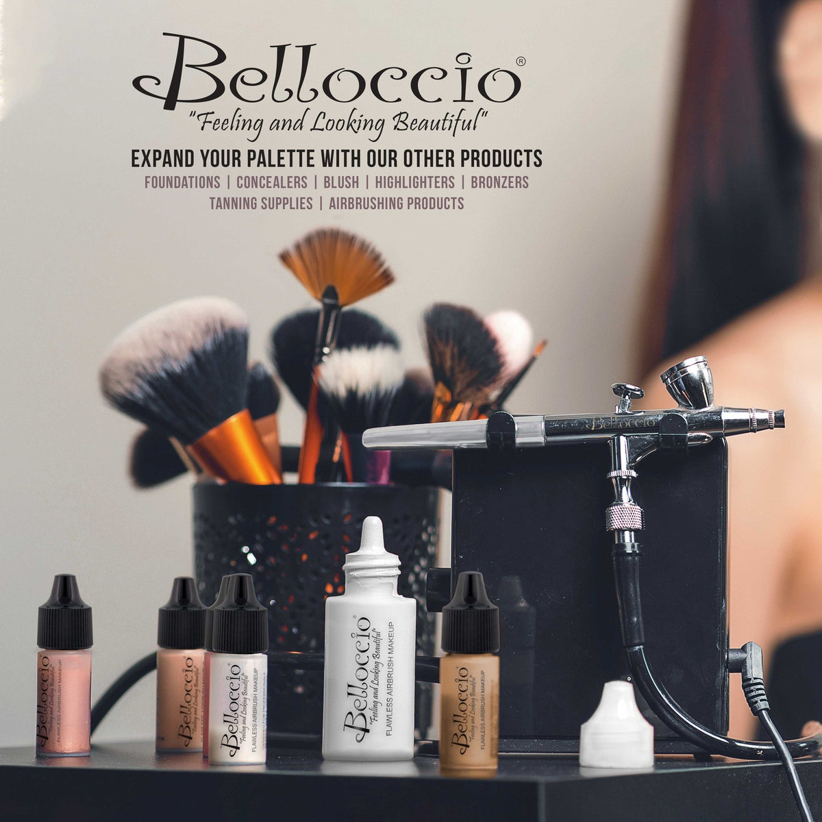Pro Airbrush Foundation Vanilla Shade - Flawless Face Makeup, Long-Lasting, Hypoallergenic