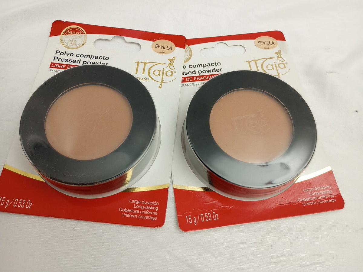 Pressed Powder Set with Mirror & Tassel Compartments - 0.53 OZ, Pack of 2