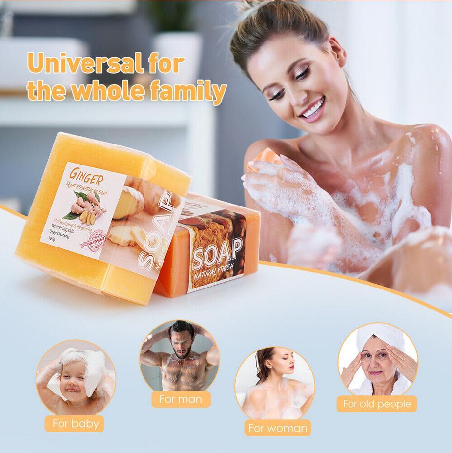 Turmeric & Ginger Natural Soap for Skin Brightening and Spot Removal - 100g