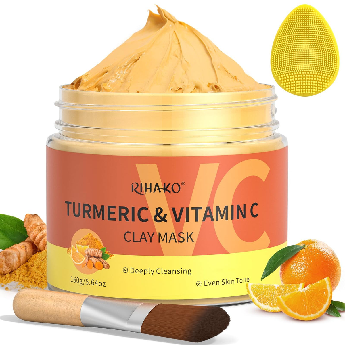 Turmeric Vitamin C Clay Face Mask - 5.63 oz