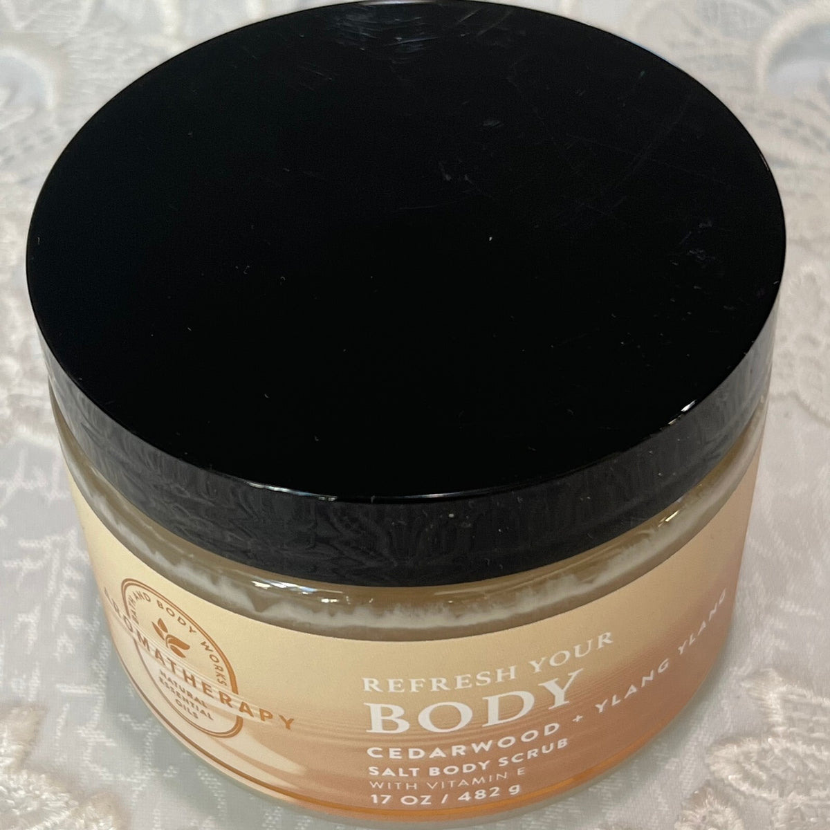 Bath & Body Works Aromatherapy Salt Scrub 17 oz With Vitamin E You