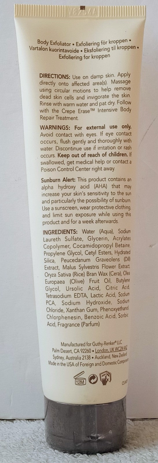 Crepe Erase Exfoliating Body Polish Trufirm Skin Exfoliator 3.5 oz