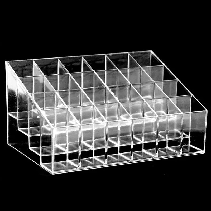 24 Slot Acrylic Lipstick Organizer Makeup Storage Case Stand