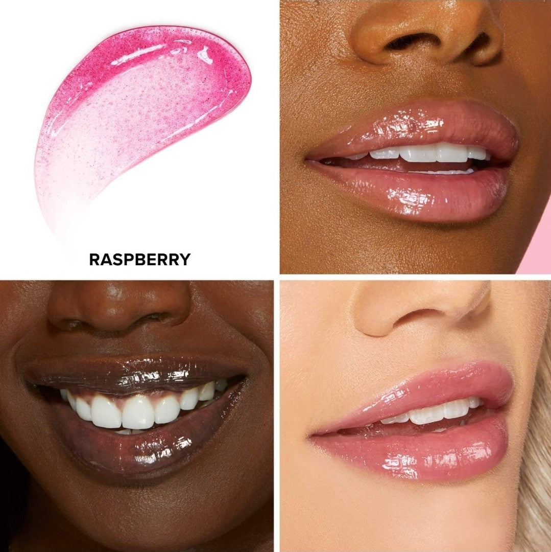 Non-Sticky Lip Oil Gloss - Raspberry Hydrating Lip Shine 4.5mL