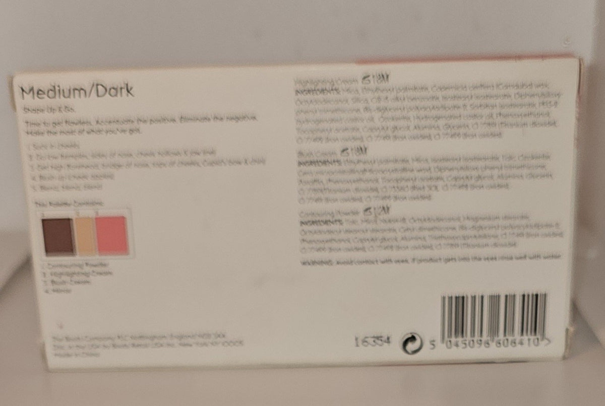 Contour Highlight & Blush Palette Medium Dark - Face Makeup