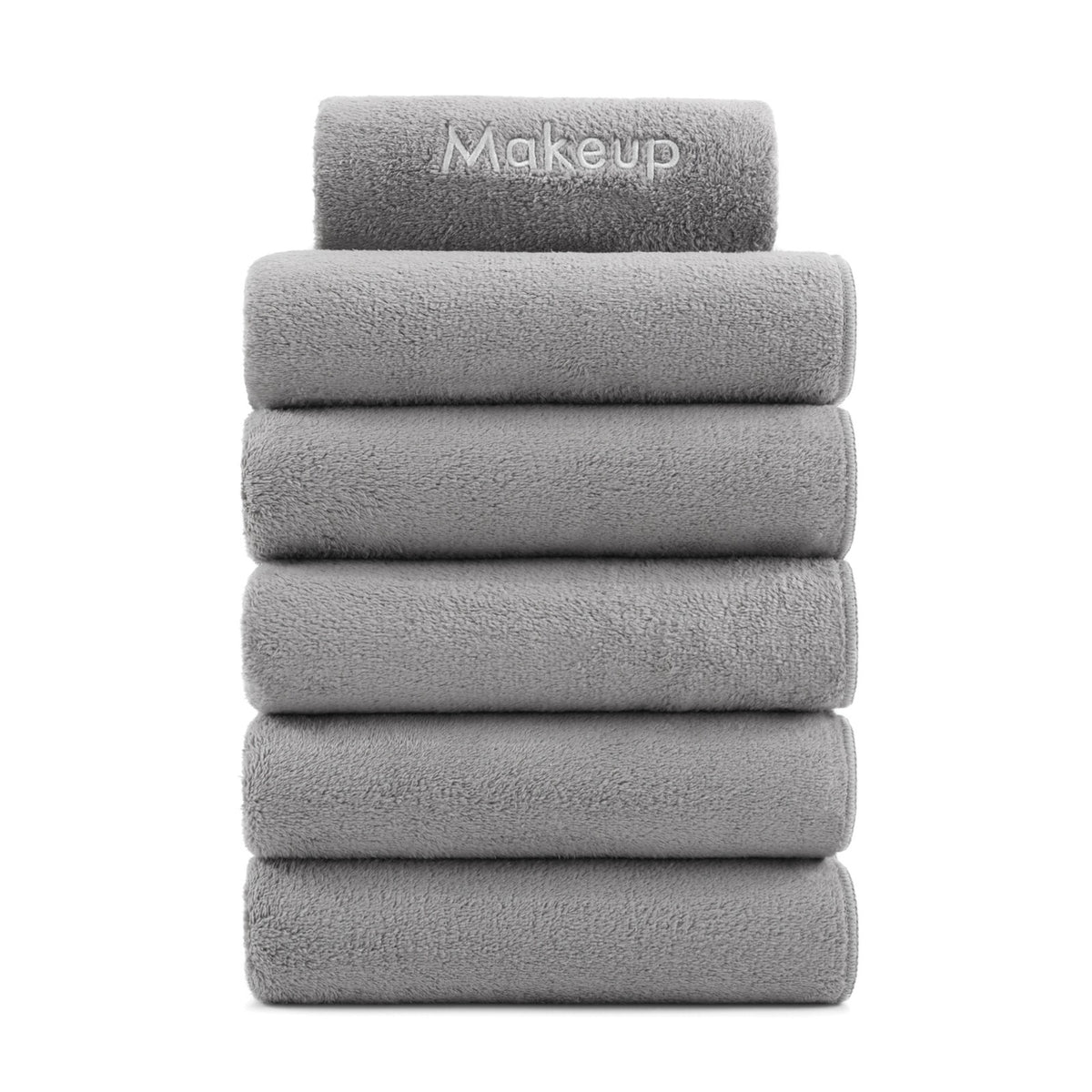 Makeup Removal Towels Set - Soft Coral Fleece Reusable Face Cloths, 6 Pack